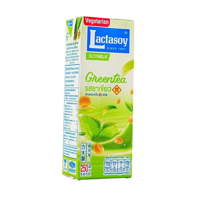 泰国LACTASOY力大狮 绿茶豆奶 250ml