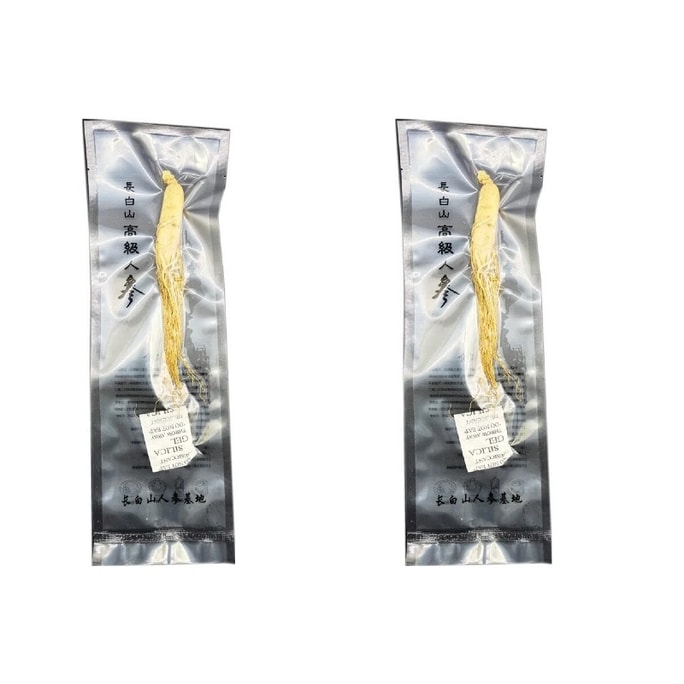 Changbai Mountain Ginseng 2 pieces [Excellent for making wine and Soup] [Vacuum-packed Individual packaging]