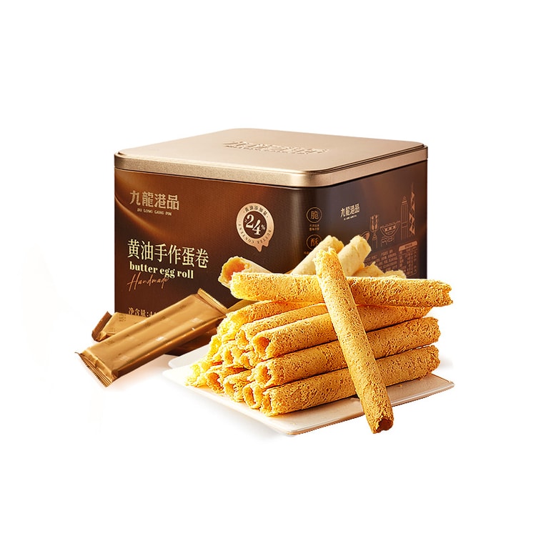 中国直送】九龍香港 無水バターエッグロール 448g 香港特製手作り