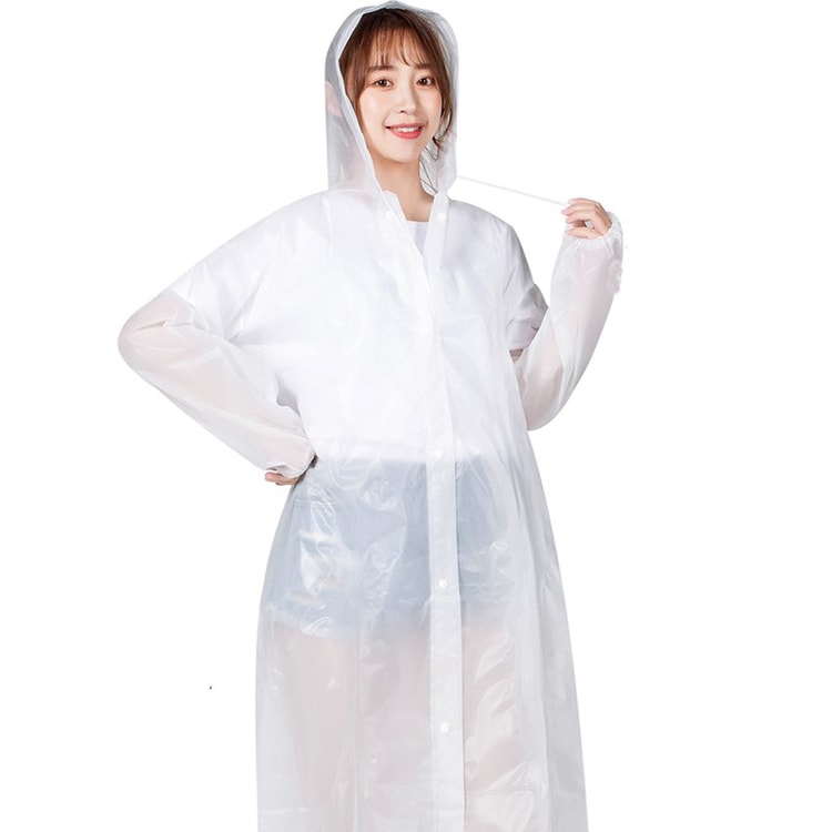 Unisex Outdoor Travel Fashion Adult Raincoat Thick Transparent EVC
