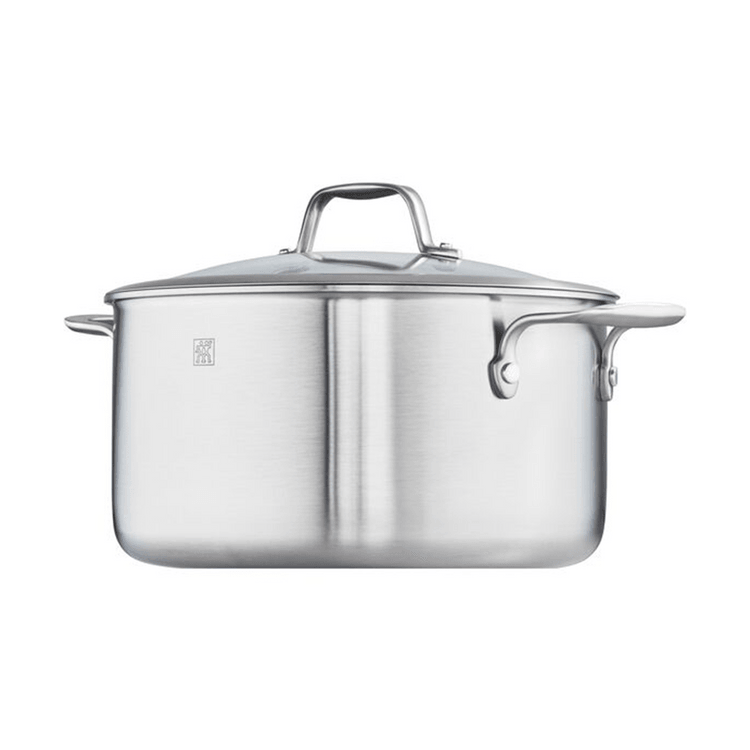 7pcs Aluminum Cooking Pot with Lid Double Ear Soup Pot Kitchen