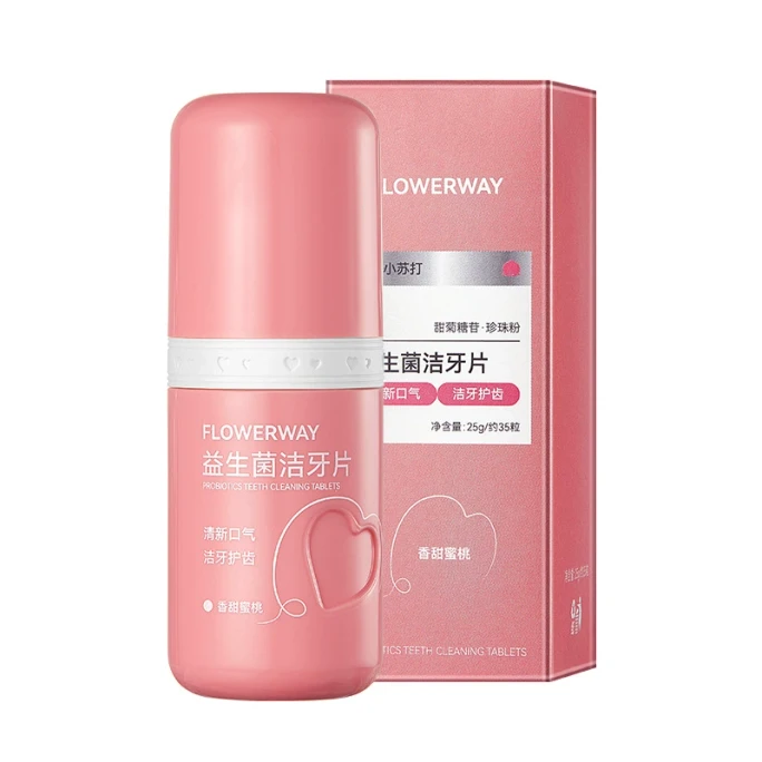 Probiotic Dental Cleaning Tablets [Sweet Peach] 25g/35 Tablets