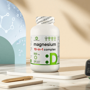 Magnesium Complex Supplement, 500 mg 240 Veggie Capsules