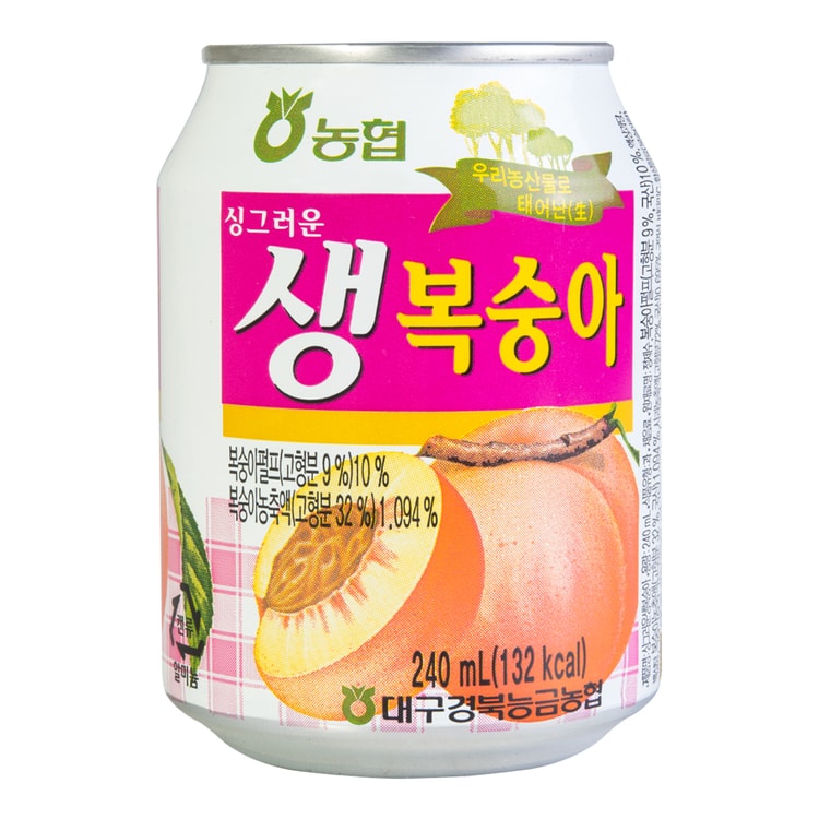 韩国nonghyup 水蜜桃果肉果汁240ml 亚米