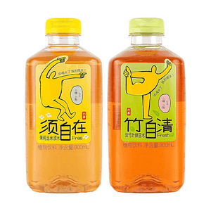 Jasmine Corn Silk Drink+Mung Bean Drink with Lophatherum Leaf Plant Based Drink, 60.88 fl oz【2 Flavors 2 Combo Packs】【0 Sugar 0 Calories 0 Fat】