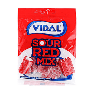 Sour Red Gummy Candy Mix 3.17oz 【Strawberry Flavor】【Sour and Sweet】