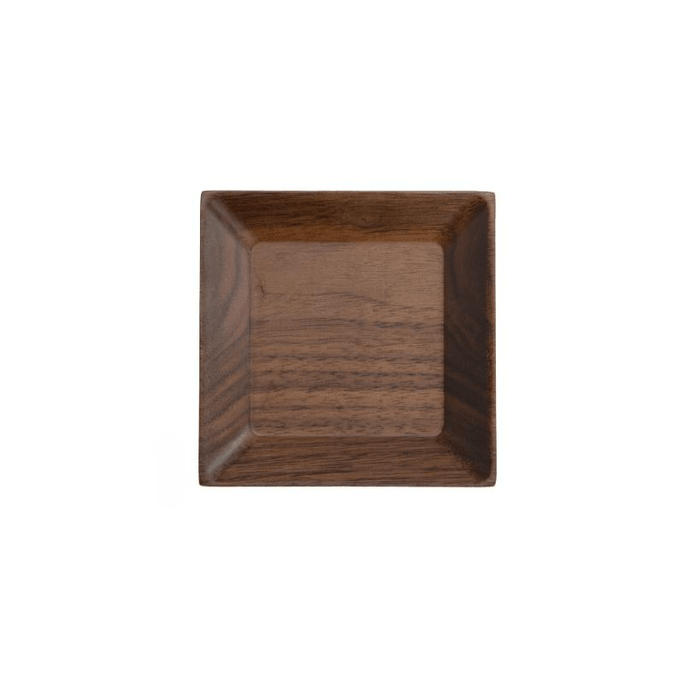 【中国直邮】 南山先生 合实木杯垫陶瓷隔热垫 胡桃木茶托茶具配件 9*9*1.4cm