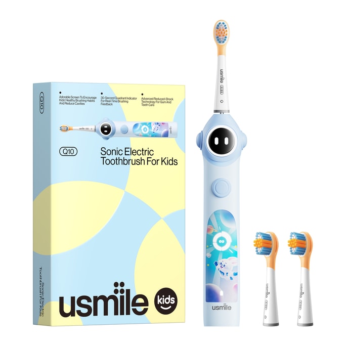 【美國直郵】 USMILE 笑容加Q10兒童電動牙刷 藍色 1支裝