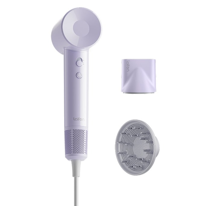 SE Lite High Speed Hair Dryer Glossy Purple 105000 RPM 200 Million Negative Ions Low Noise Brushless Motor 2 Nozzle Travel Home Use