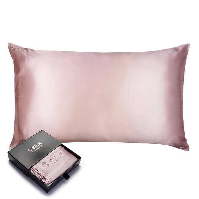 Silk Pillowcase 22mm Queen-Pink
