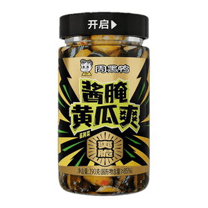 【中国直邮】 周黑鸭 酱腌黄瓜香脆开胃菜下饭泡菜 190g 即食美味爽口一口开胃