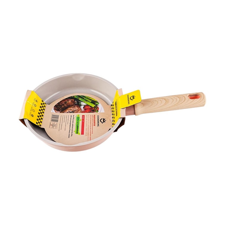 Poêle à frire en cristal de céramique, poêle/wok antiadhésif à concentration d'huile, couvercle non inclus, 7,9 pouces, convient pour induction et 4