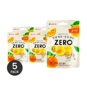 무설탕 젤리 구미 캔디, 유지맛, 1.41온스 *5개【5팩】【저칼로리, 저지방, 포만감】