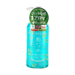 日本COSMETEX ROLAND润素肌 和薄荷凉感沐浴露 清爽控油抑汗留香 480ml
