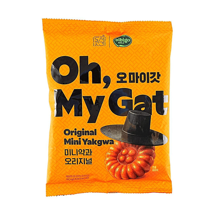 미니 약과, 꿀맛, 오리지널 맛, 94g (3.17oz) 【한국 전통 과자】 【부드럽고 쫄깃하고 달콤한 맛】