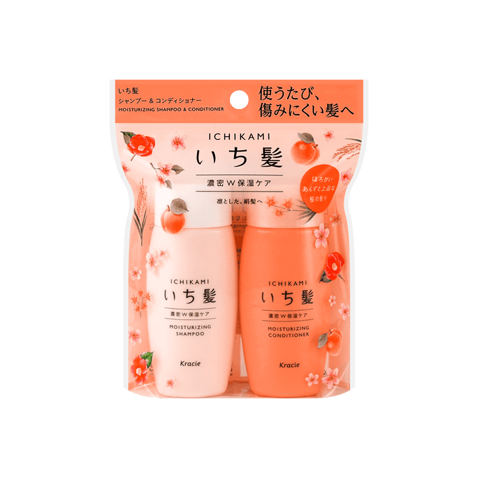 ICHIKAMI Moist Shampoo 40ml & Conditioner 40g Mini Set