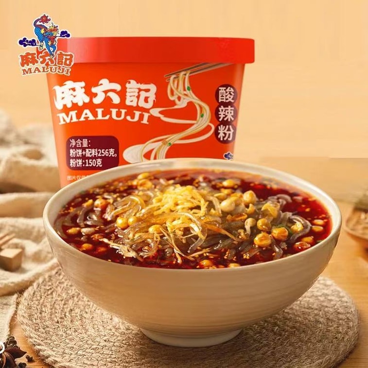 [중국 직송] 마리우지 매콤새콤 쌀국수 (사천식 고구마 국수) 인스턴트 스낵, 야식, 쌀국수, 아침 식사, 256g 5