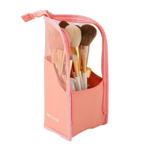 Portable Hand-held Makeup Brush Tool Bag Eyebrow Pencil Lipstick Cosmetics And Makeup Storage Bag Ladies Travel Waterproof Compartments 1PC