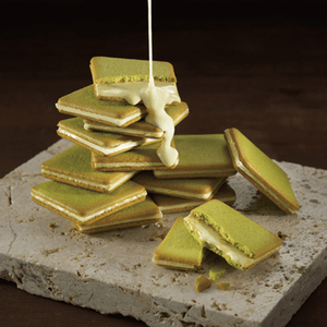 京都イタリアンスタイルサンドイッチクッキービスケット抹茶味 9個