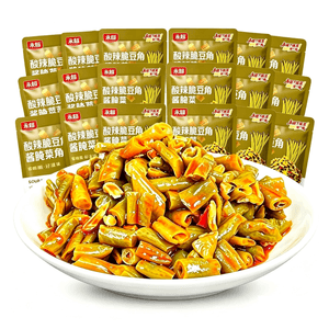 永超 香辣酸豆角 酸辣缸豆 酱腌菜 榨菜 咸菜 15g*16包【240g】下饭菜拌面 开袋即食 【脆爽好吃】