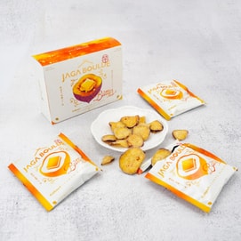 Calbee x Tokyo Banana Jaga Boulde,Sweet Potato Chips Gift Box,Fermented Butter Flavor,4p 2.53 oz
