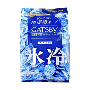 日本MANDOM曼丹 GATSBY杰士派 冰感止汗身体湿巾 #冰柑橘 Ice Citrus 30枚 瞬間冰涼除汗除臭