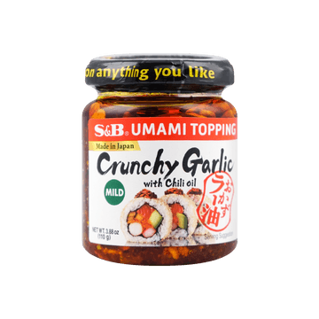 日本S&B 蒜蓉杏仁辣椒油 微辣 110g 包裝隨機發