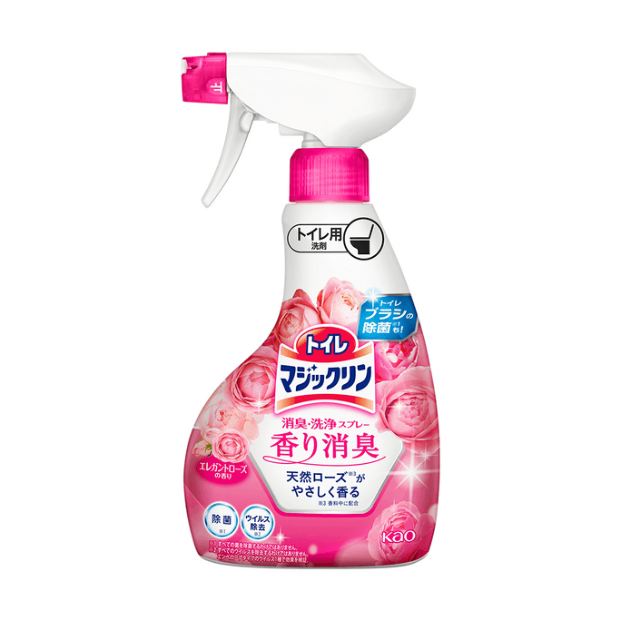 Bathroom Deodorizing Cleaning Spray, Elegant Rose Scent 350ml