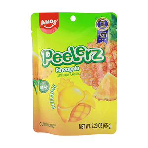 阿麦斯 Amos Peelerz 剝皮軟糖 鳳梨口味 65g 【可剝皮設計】【含真實果汁】