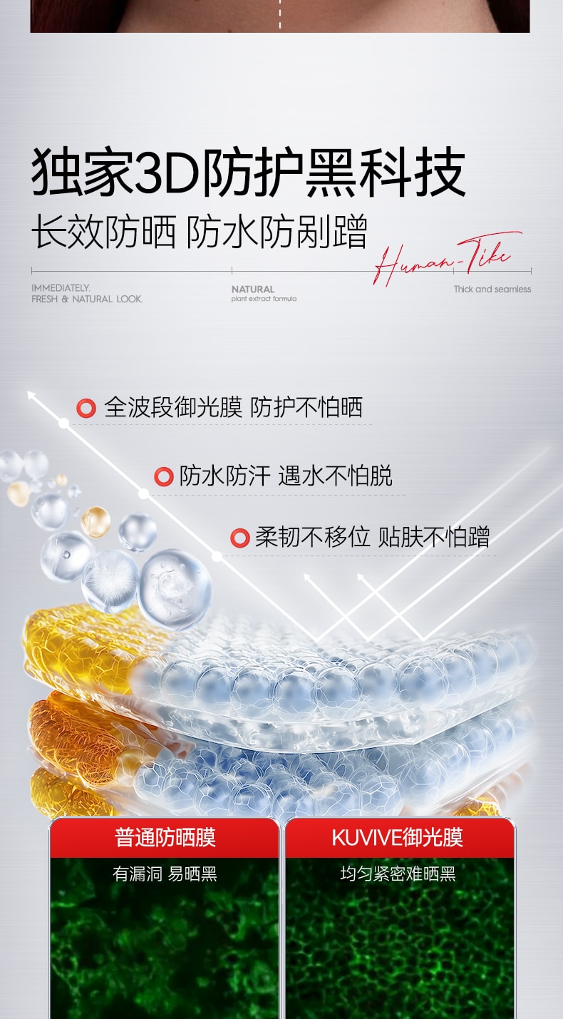 【中国直邮】 新加坡 Kuvive 素颜霜 脸部美白防晒隔离遮瑕三合一自然提亮肤色裸妆懒人面霜 50g/瓶