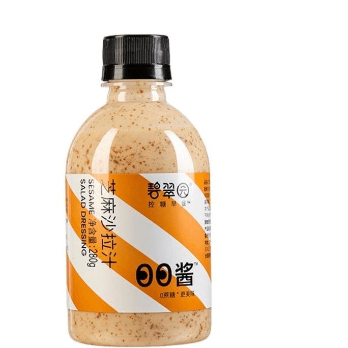 【中國直郵】碧翠園芝麻沙拉醬蔬菜沙拉輕食醬料減低脂卡無零糖 280g*1瓶