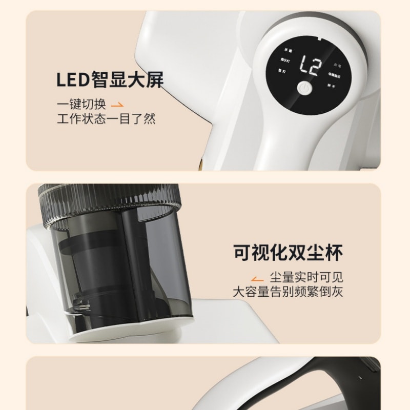 【中国直邮】 亲太太 手持无线除螨仪 紫外线杀菌 白色款单个装