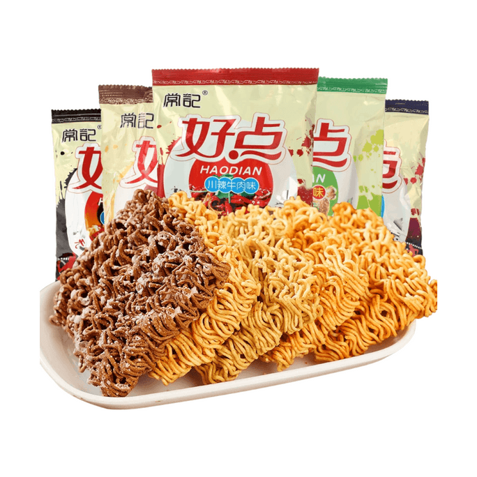 香港 陈记 中国  直邮  常记掌心脆好点干脆面干吃面方便面整箱充饥夜宵零食小吃休闲食品 50g*5包 混合味