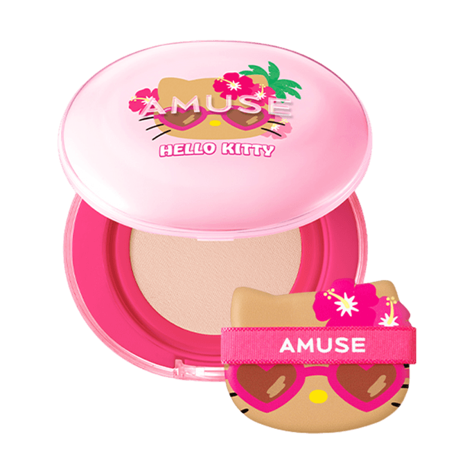 Dew Power Vegan Cushion Fundation,   SPF50+ / PA++++ , #01 PURE【Tanning Hello Kitty Collaboration Limited Edition】