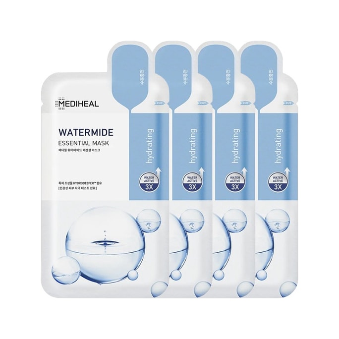 MEDIHEAL Watermide Essential Mask 4 Pack