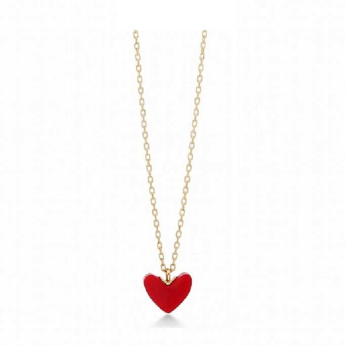 thiran heart necklace (red)