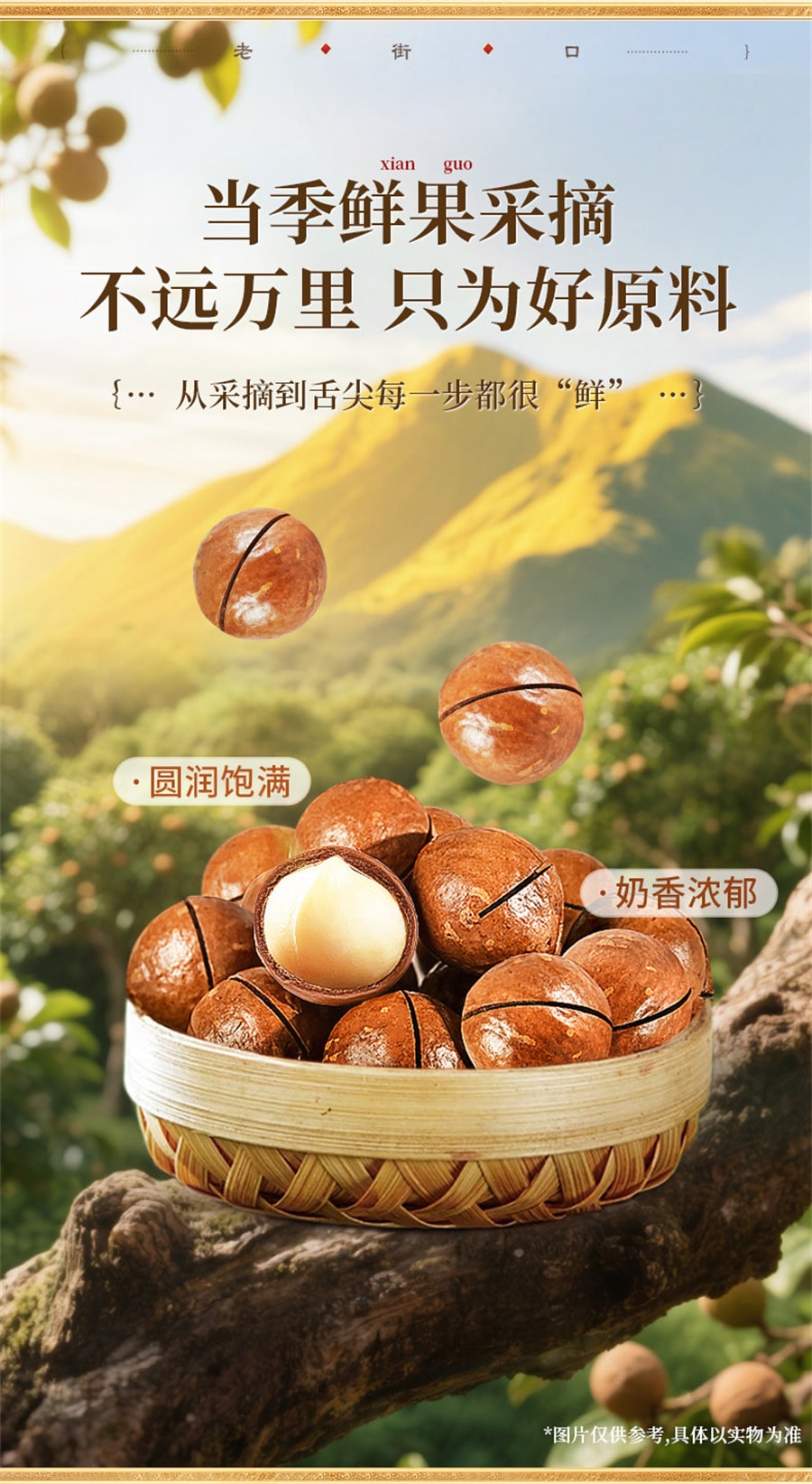 【中國直郵】 老街口 澳洲堅果奶油口味 堅果休閒點心新貨乾果孕婦健康果仁250g/袋