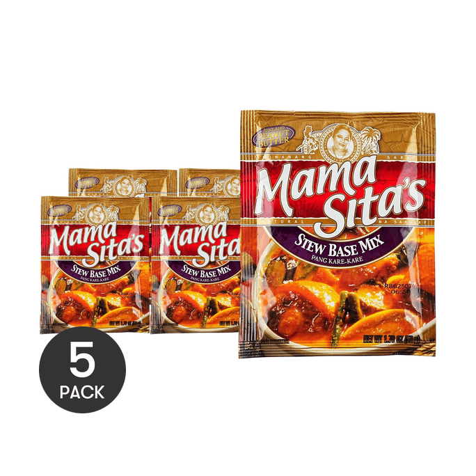 菲律宾MAMA SITA'S Pang Kare-Kare花生酱炖菜底料 48g *5【5份超值装】【菲律宾国菜】【可炖煮牛肉、牛尾、猪肉蔬菜】