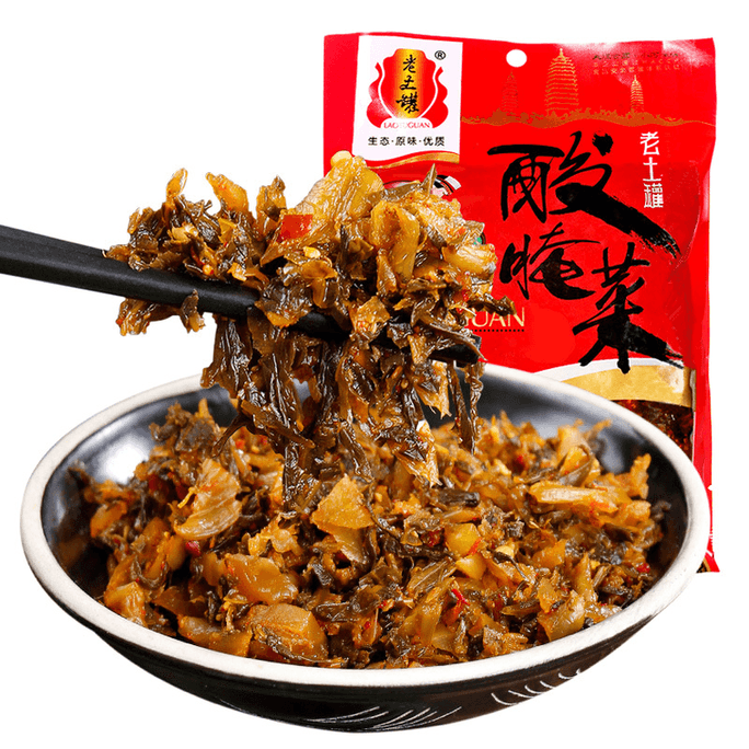 전통 항아리에 담긴 야채 절임, 50g*4봉지(총 200g), 맵고 풍미 가득한 윈난성 미두 지역 특산품입니다.