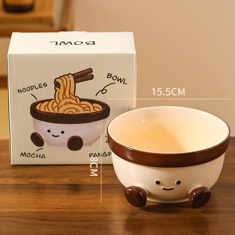 川岛屋 可可豆系列 可爱餐具jellycat面碗 15.5×8cm 5