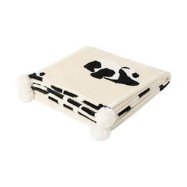 THE BEAST野兽派 熊猫嘭嘭 法兰绒暖香毯子 空调毯午睡盖毯 家居沙发毯 150×200cm