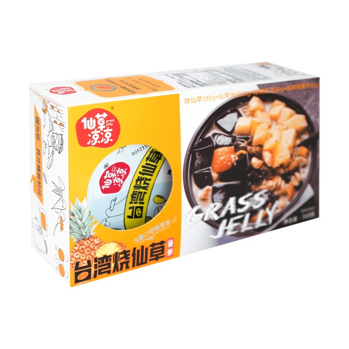 Ice Jelly Dessert, Taiwaanese Pineapple and Grass Jelly Flavor, 10.93 oz
