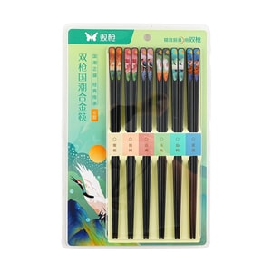 National Alloy Chopsticks Tableware Set Dishwasher Safe 6 Pairs