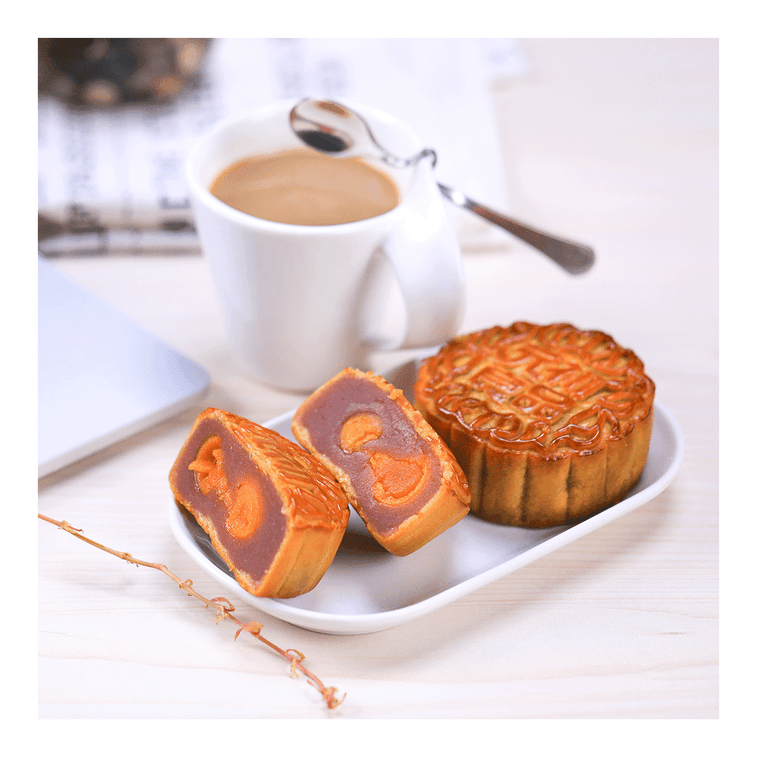 【全美超低价】元童 回家系列 双黄香芋蓉月饼 600g 4