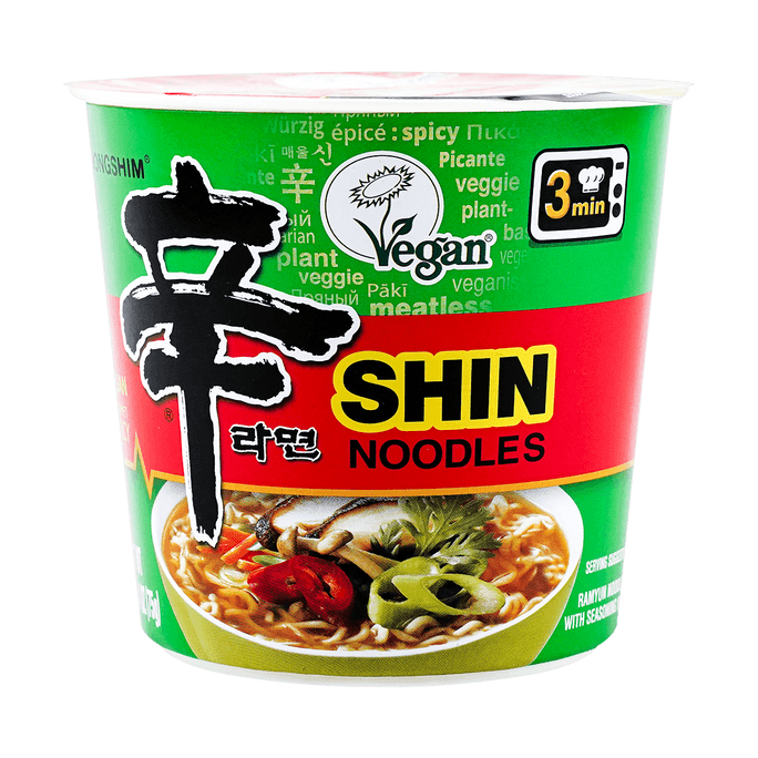 Spicy Korean Shin Ramen Noodle Soup - Vegan, 2.64oz