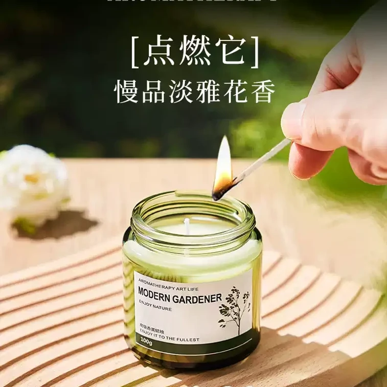 松里茶の香り付きディフューザー #西湖龍井茶。室内で長時間持続するお茶の香りは、洗練された落ち着きと安らぎを与え、眠りを誘います。ロマンチックで癒し効果のある雰囲気を演出します。天然ココナッツワックスオイルを使用。妊婦や赤ちゃんにも安心してお使いいただけます。洗練された芸術的なギフトです。100g 4