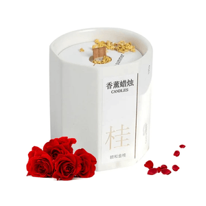Handmade Ding Porcelain Rose Scented Candle 100g  Yunnan Rose Long-Lasting Fragrance Elegant Gift for Women