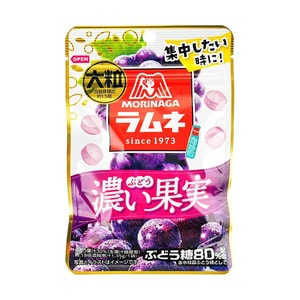 日本MORINAGA森永 大粒波子汽水糖 浓郁葡萄味 27g