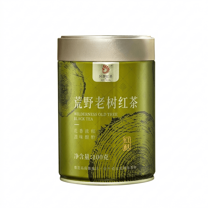 Feng Brand Wild Old Tree Black Tea | High-Mountain Yunnan Dianhong from Fengqing, Rich Floral & Woody Aroma, 100g100g