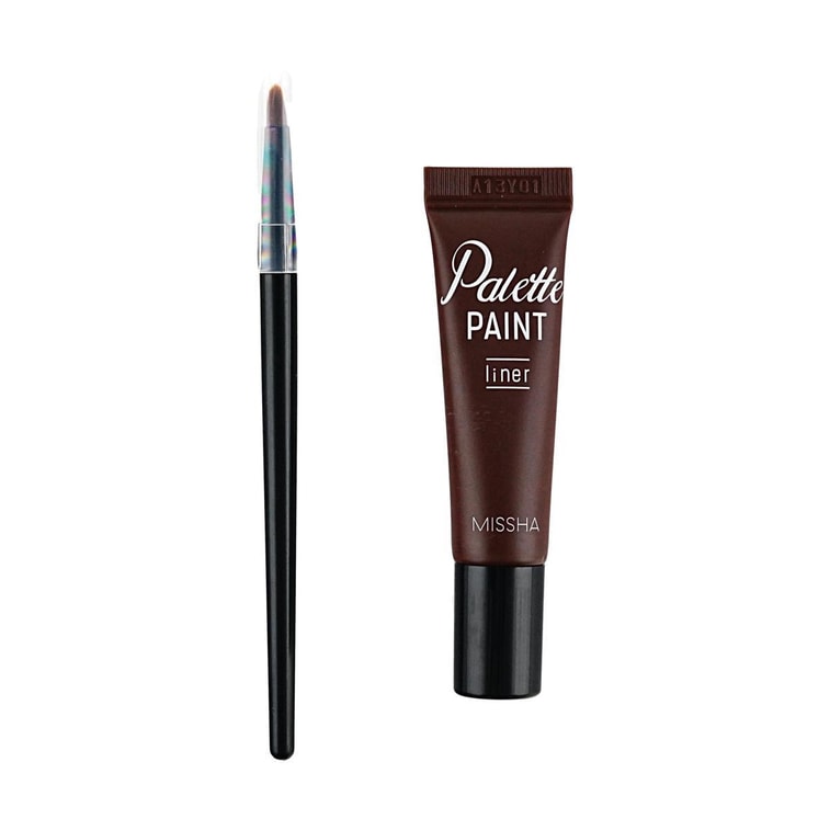 韓國MISSHA謎尚 眼線膏 6g 防水防汗不暈染 自然持久不脫色 順滑調色盤 溫和無刺激 #02 自然棕 低調百搭【附贈眼線筆刷】 5